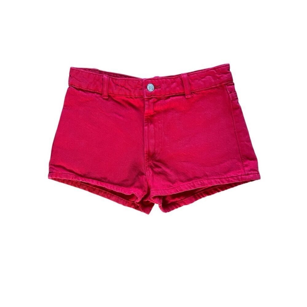 Zara Red Jean Shorts